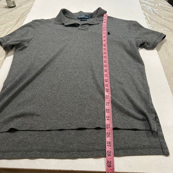 Polo by Ralph Lauren Men’s Medium Custom Fit Gray Polo Shirt – Short Sleeve Clas - Picture 5 of 5